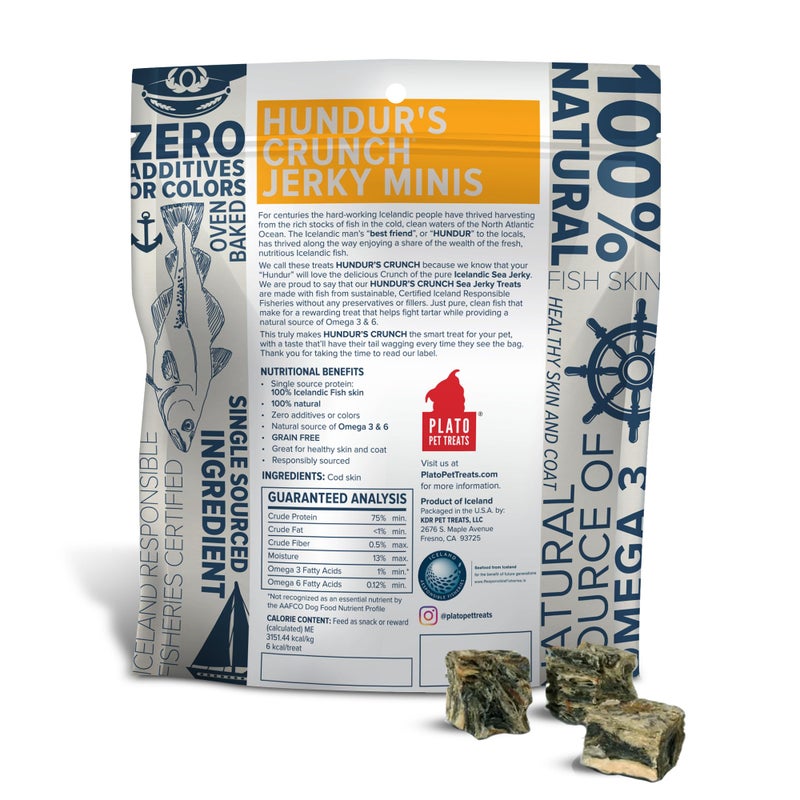 Plato Hundur's Crunch Jerky Minis 3.5oz - Image 2